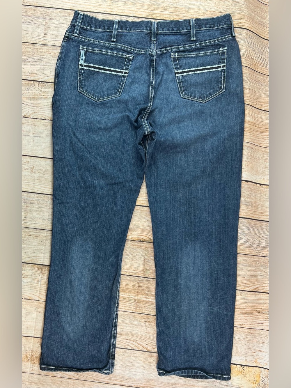 Men Cinch MB92834019 White Label Relaxed Fit Dark Stonewash Mid Rise Denim Jeans